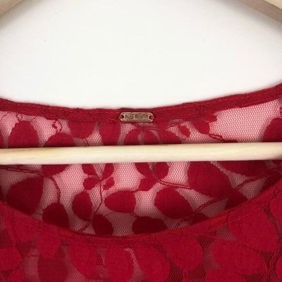 Free People Red Lace Dress - Picture 4 of 8